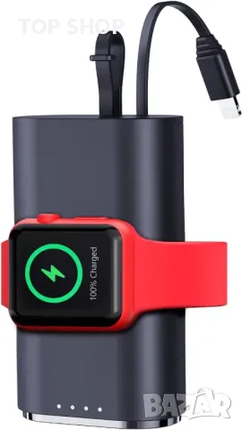 Преносимо зарядно устройство за часовник и телефони за Apple, снимка 5 - Аксесоари за Apple - 48508001