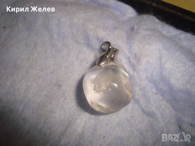 АРТ ДЕКО СКЪПОЦЕНЕН МЕДАЛЬОН - НАТУРАЛЕН ПЛАНИНСКИ КРИСТАЛ КВАРЦ 27905, снимка 5 - Колиета, медальони, синджири - 37128023