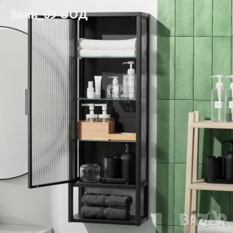Стоманен шкаф за баня със стъклена врата, снимка 6 - Шкафове - 42437225