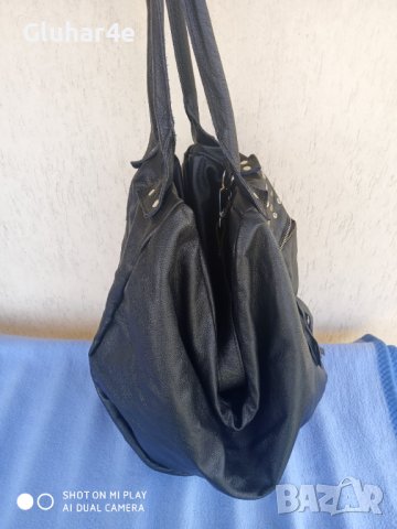 Голяма чанта естествена кожа., снимка 2 - Чанти - 42074020