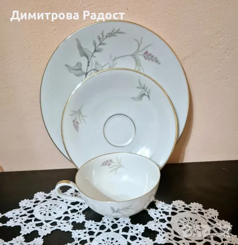 Порцеланов троен сет за чай /кафе на Бавария! Състояние ново! , снимка 2 - Сервизи - 49129996