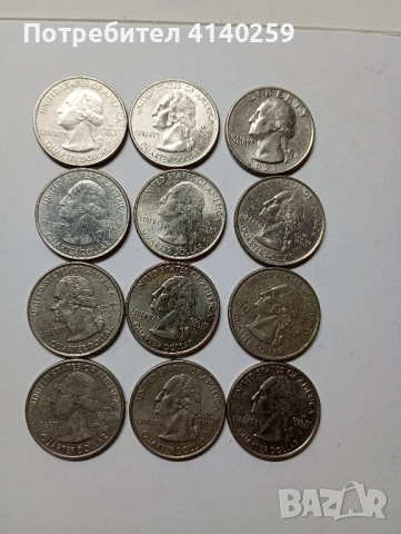 САЩ ЛОТ МОНЕТИ 1/4 КУОРТЪР ДОЛАР 1999 до 2022 г , снимка 5 - Нумизматика и бонистика - 52440546