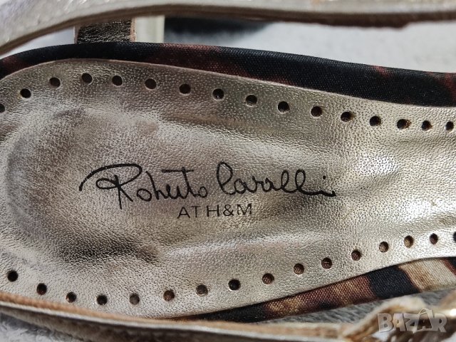 Дизайнерски кожени сандали Roberto Cavalli, снимка 6 - Сандали - 35029836