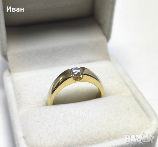 Пръстен с диамант 0,55ct. VVS 2 - G / Бартер /, снимка 3 - Пръстени - 42903471