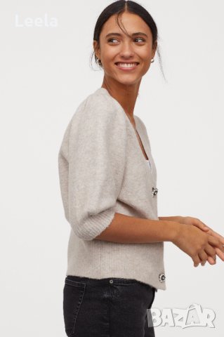Жилетка/Пуловер H&M с буфан ръкави, снимка 5 - Жилетки - 34249884