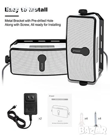 INWA 2x BLUETOOTH външен безжичен високоговорител, снимка 5 - Тонколони - 54122764