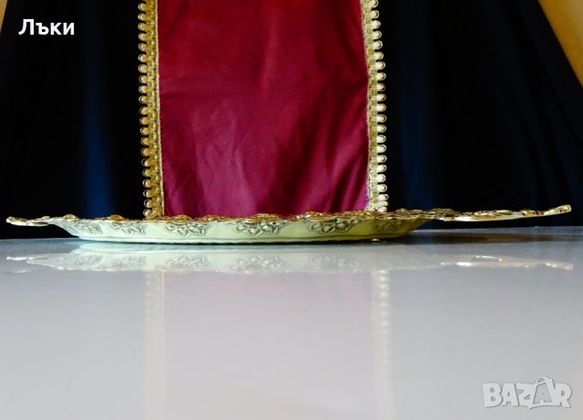 Бронзов поднос,плато,фруктиера,лов,Елен,маркиран., снимка 9 - Антикварни и старинни предмети - 30734112