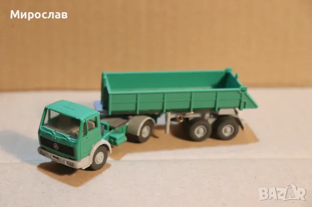 WIKING 1:87 H0 MERCEDES САМОСВАЛ ГОНДОЛА КАМИОН TIR МОДЕЛ, снимка 2 - Колекции - 49741095