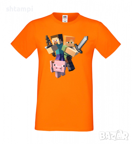 Мъжка тениска майнкрафт Minecraft 2,Minecraft,Игра,Забавление,подарък,Изненада,Рожден Ден., снимка 13 - Тениски - 36495016