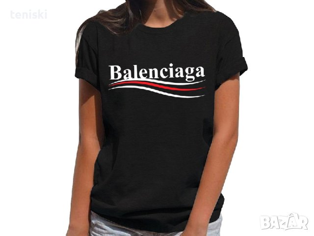  Тениски Balenciaga Принт Модели цветове и размери , снимка 6 - Тениски - 32405838