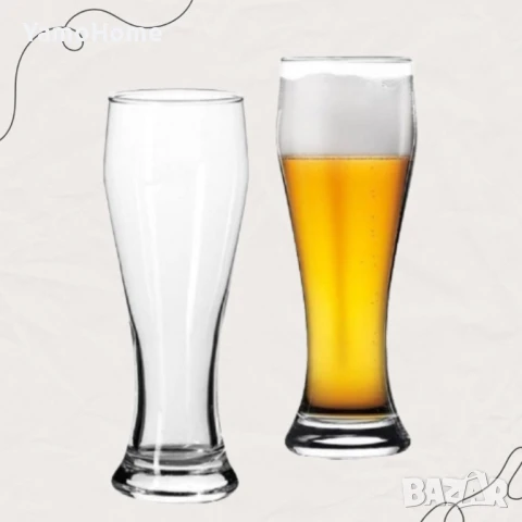 Комплект стъклени чаши Deli Glass Full Lucky Cup – 6 броя, 580 мл, снимка 1