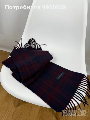 Шал с принт „Plaid“ от Tommy Hilfiger, от вълна, снимка 8 - Шалове - 56120710