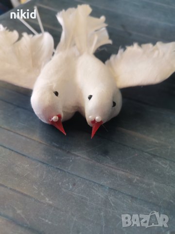 Декоративен бял Гълъб изкуствен гълъбче украса декор сватба торта парти фигурка , снимка 5 - Други - 31186406