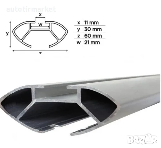 Напречни греди MENABO Делта L 1253 – 05066 Delta L, снимка 3 - Аксесоари и консумативи - 56053875