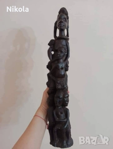 Африканска фигурална скулптура-Дървото на живота, абанос. , снимка 3 - Антикварни и старинни предмети - 51959645
