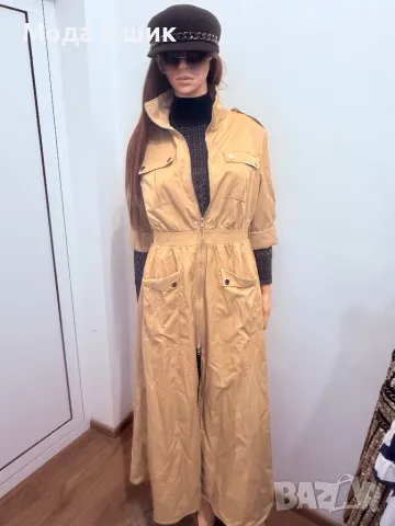 Манто в бежаво , снимка 4 - Палта, манта - 49609297