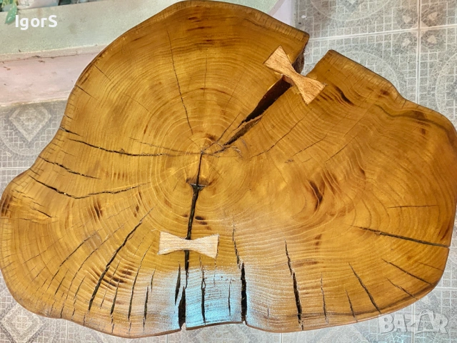 Ръчно изработена дизайнерска маса от дърво, снимка 6 - Маси - 53314509