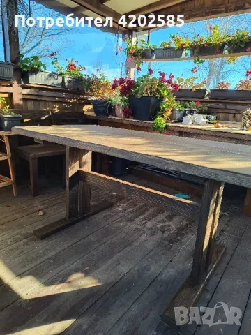 Маса Масив , снимка 4 - Градински мебели, декорация  - 48377598