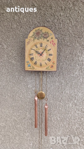 Стенен часовник с тежести - Schatz - Made in Germany -1970"г, снимка 5 - Антикварни и старинни предмети - 54135317