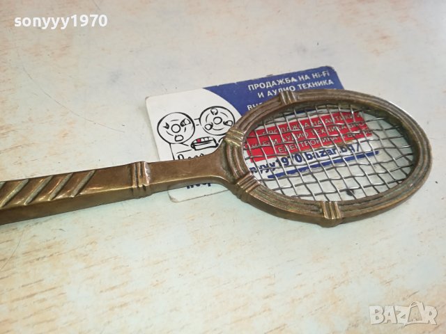 ТЕНИС РАКЕТА-МЕД/МЕСИНГ ОТ ФРАНЦИЯ 2502241715, снимка 5 - Антикварни и старинни предмети - 44462267