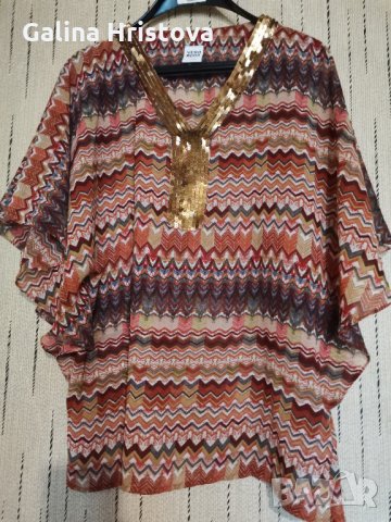 ЕФИРНА ОРИГИНАЛНА БЛУЗА ВЕРО МОДА РАЗМЕР ДО 2XL, снимка 5 - Туники - 30140798