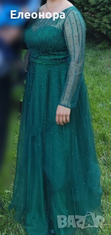 Официална рокля в пастелен зелен цвят размер XL/XXL, снимка 10 - Рокли - 40743148