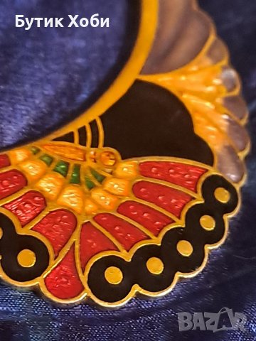 Обеци клетъчен емайл клоизоне, снимка 2 - Антикварни и старинни предмети - 40471894