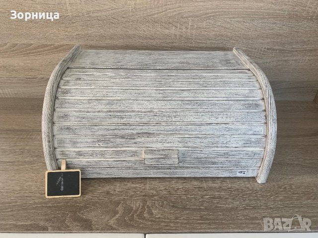 Дървена кутия за хляб, снимка 3 - Органайзери - 21078904