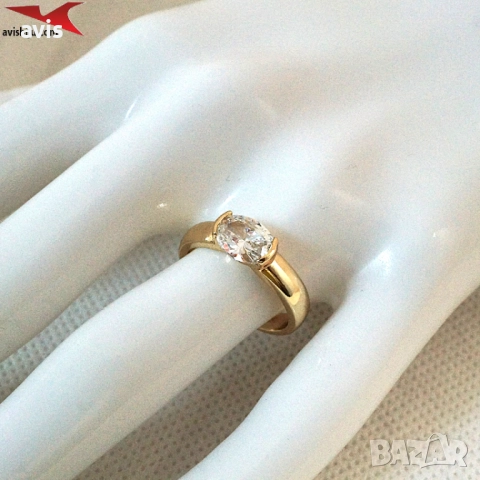 Пръстен с 14К златно покритие 224831, снимка 4 - Пръстени - 52904241