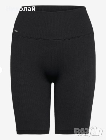 Aimin Black Ribbed Seamless Biker Shorts, снимка 7 - Клинове - 44500489