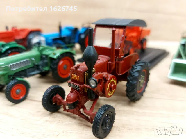Трактори 1:43 9бр., снимка 3 - Колекции - 56108380