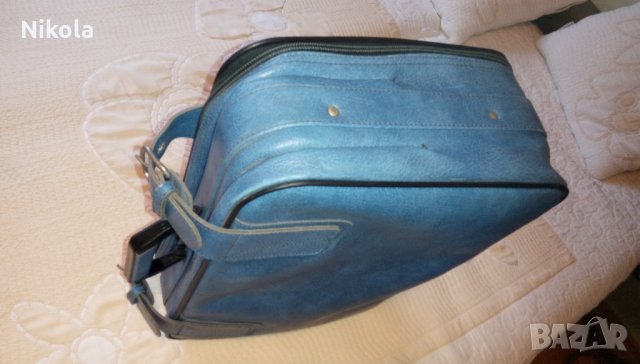 Куфар естествена кожа - Марко Поло син Marco Polo Suitcase, снимка 9 - Куфари - 34495696