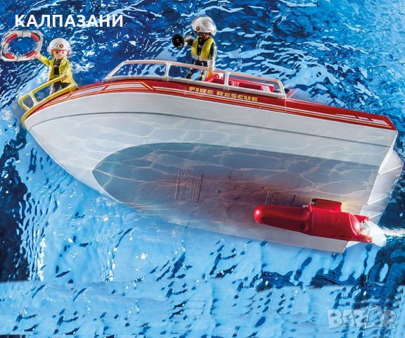 Playmobil - Пожарна спасителна лодка Playmobil 70147 - Fire Rescue Boat, снимка 4 - Конструктори - 31824139