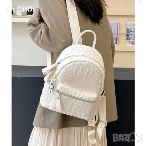 💕Дамска раница Tory Beige цвят екрю, снимка 7 - Раници - 53943798