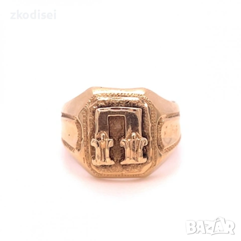 Златен мъжки пръстен 5,95гр. размер:57 14кр. проба:585 модел:28015-1
