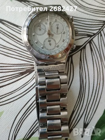 Рядък винтидж Swatch Irony Chronometer V8 Panda Face 1995 YCS400 швейцарски часовник