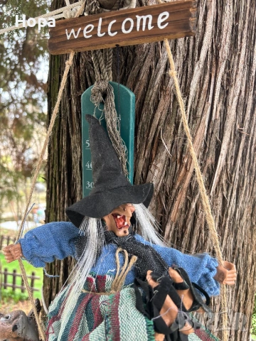 Висяща Баба Яга на люлка, снимка 3 - Градински мебели, декорация  - 53307664