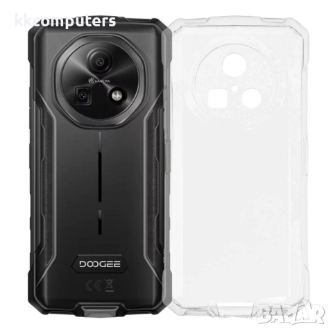 Калъф с протектор за Doogee Fire 7 / Fire 5 – мек TPU удароустойчив калъф, прозрачен или черен