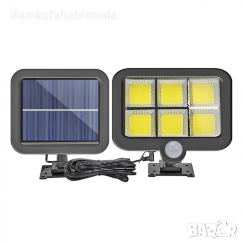 Соларна лампа с сензор за движение, 15х12,5 см, Датчик за светлина, снимка 1 - Соларни лампи - 36513104
