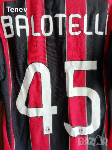 AC Milan Mario Balotelli Adidas оригинална фланелка тениска Милан Балотели 2012/2013, снимка 3 - Тениски - 36971387
