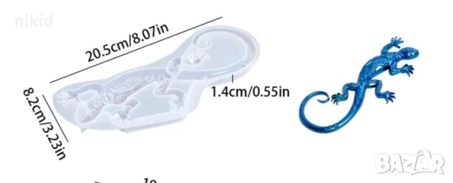 Гигант гущер силиконов молд форма смола  фондан гипс, снимка 3 - Форми - 41270532