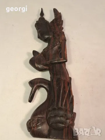 екзотична дървена статуетка от остров Бали 22/3, снимка 2 - Статуетки - 49187689