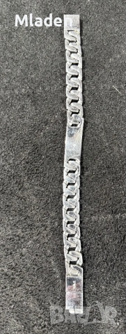 Мъжка гривна Emporio Armani от Медицинско злато, снимка 3 - Гривни - 54052077