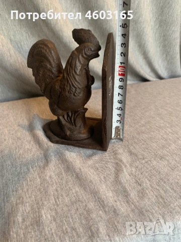 чугунен стопер за книги петел , снимка 5 - Антикварни и старинни предмети - 52921708