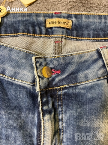 Дамски дънки с камъни, снимка 4 - Дънки - 51874862