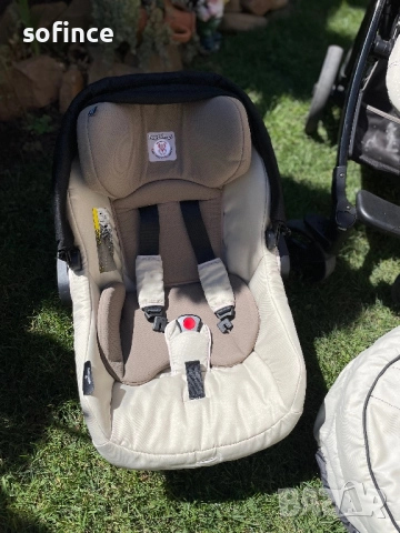 Детска количка 3 в 1 Peg Perego Book Plus Sportivo SL, Perla, снимка 3 - Детски колички - 51546479