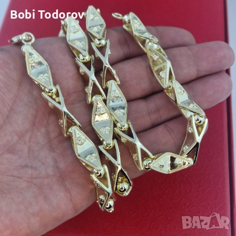 Ланец „Versace Diamond X Chain“ – 18К позлата