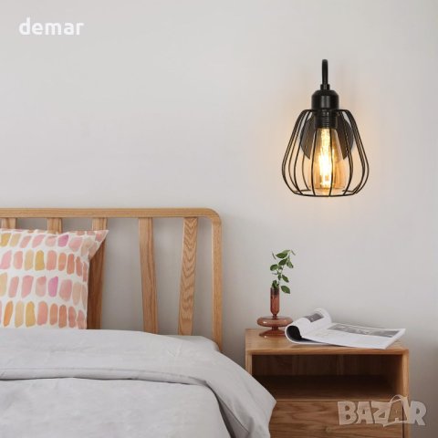 Индустриален стенен аплик Dorlink, желязна ретро стенна лампа, снимка 2 - Лампи за стена - 42509370