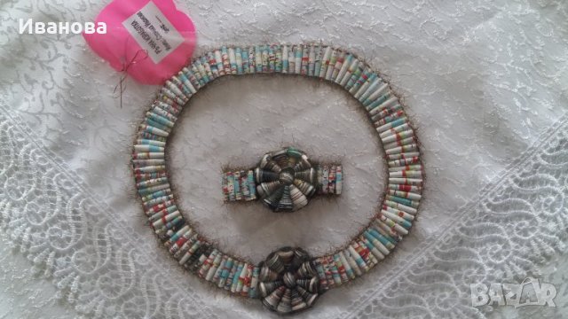 Ръчна изработка на бижута от хартия и квилинг , снимка 2 - Колиета, медальони, синджири - 30255961