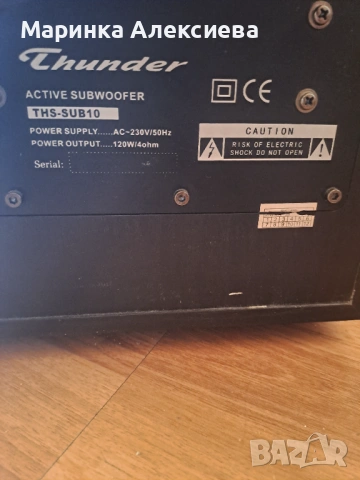 Активен буфер тъндър 10 инчов бас, снимка 5 - Тонколони - 54316928